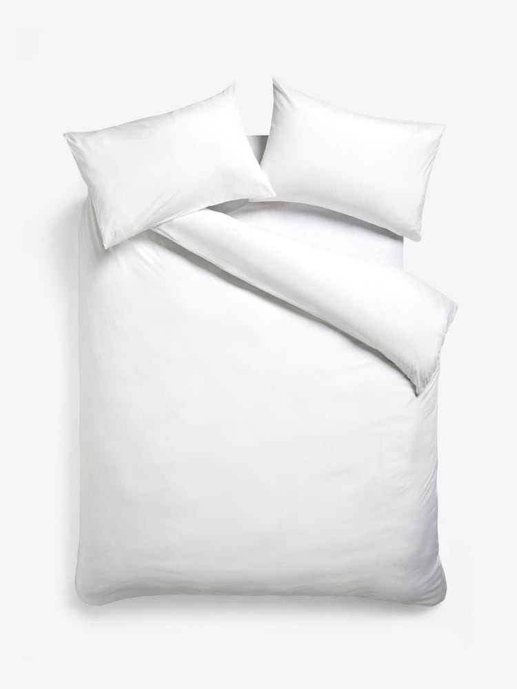 White Non Iron Simply Soft Microfibre Duvet Cover and Pillowcase Set - Image 4 of 4