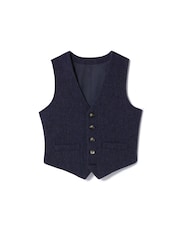 MOSS Blue Boys Donegal Waistcoat - Image 1 of 1