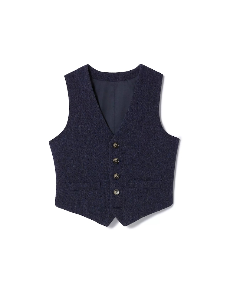 MOSS Blue Boys Donegal Waistcoat - Image 1 of 1