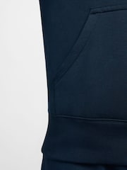 Nike Navy Phoenix Fleece Standard Pullover Varsity Logo Hoodie - Image 7 of 10