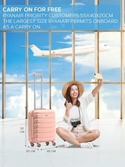 Flight Knight 55x40x20cm Ryanair Priority 4 Wheel ABS Hard Case Cabin Carry On Hand Luggage - Image 2 of 7