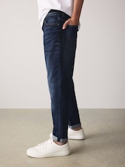 Blue indigo Tapered Loose Fit Cotton Rich Stretch Jeans (3-17yrs) - Image 2 of 6