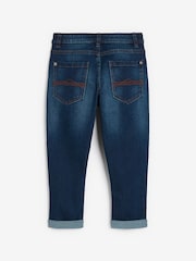 Blue indigo Tapered Loose Fit Cotton Rich Stretch Jeans (3-17yrs) - Image 4 of 6