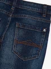 Blue indigo Tapered Loose Fit Cotton Rich Stretch Jeans (3-17yrs) - Image 6 of 6