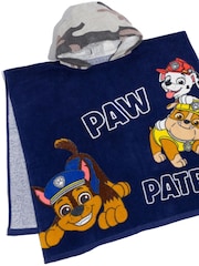 Vanilla Underground Blue Paw Patrol Character Towel 100% Cotton Poncho - Image 2 of 7