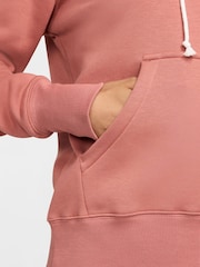Nike Pink Phoenix Fleece Standard Pullover Varsity Logo Hoodie - Image 4 of 7