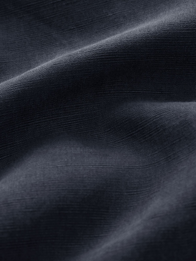 Navy Blue TENCEL™ Linen Blend Cargo Wide Leg Trousers - Image 6 of 6