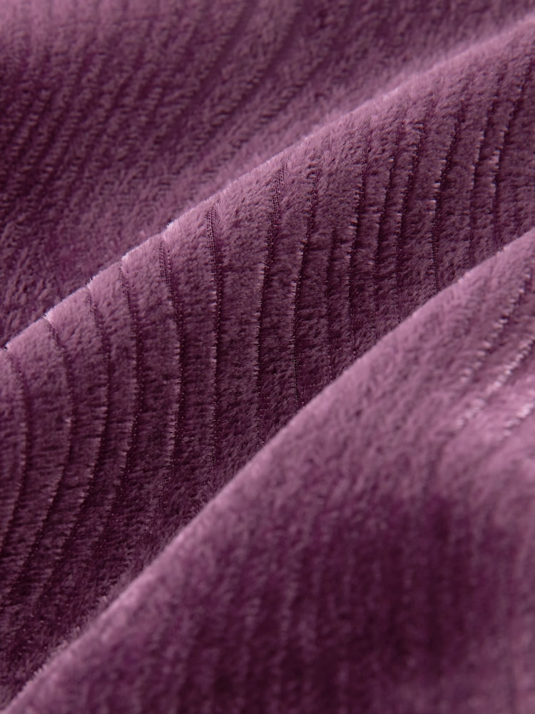 Purple Velvet Pattern Long Sleeve Tie Front Shirt - Image 6 of 6