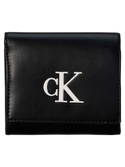 Calvin Klein Black Embossed Monogram Bifold Wallet - Image 1 of 3