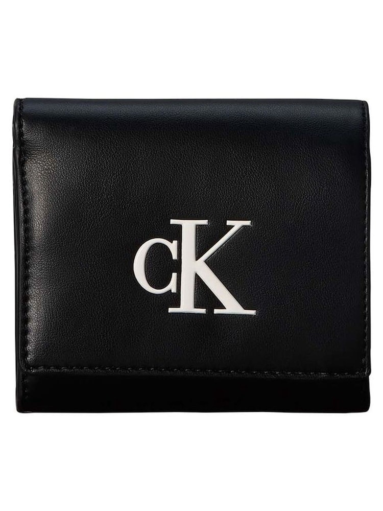 Calvin Klein Black Embossed Monogram Bifold Wallet - Image 1 of 3 Calvin Klein Black Embossed Monogram Bifold Wallet - Image 1 of 3