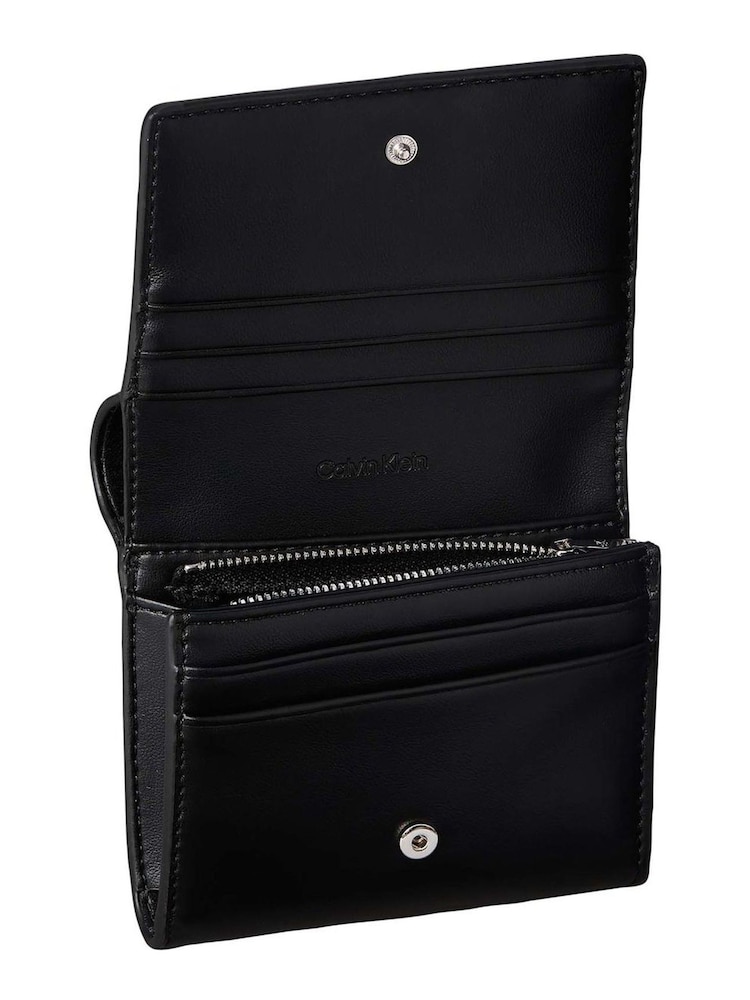 Calvin Klein Black Embossed Monogram Bifold Wallet - Image 3 of 3 Calvin Klein Black Embossed Monogram Bifold Wallet - Image 3 of 3