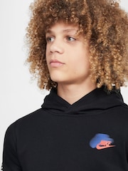 Nike Black Multi Logo Overhead Hoodie - Image 3 of 8