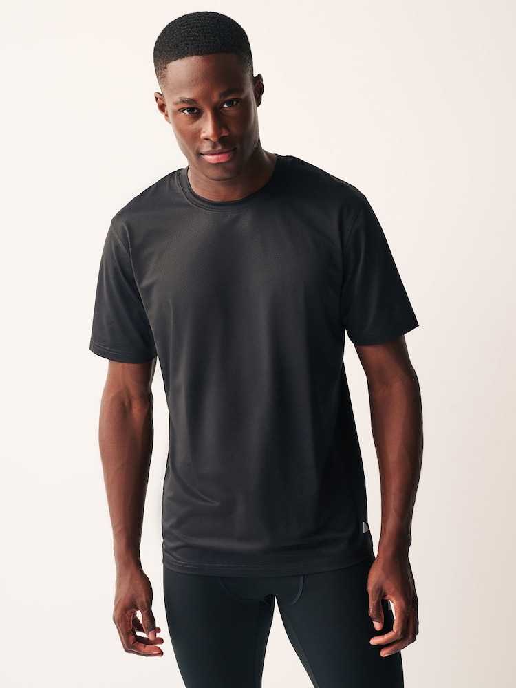 Black Active Gym Texture Training T-Shirt - Image 2 of 9