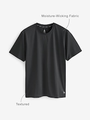 Black Active Gym Texture Training T-Shirt - Image 4 of 9