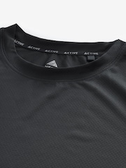 Black Active Gym Texture Training T-Shirt - Image 8 of 9