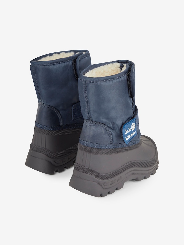JoJo Maman Bébé Navy Alpine Snow Boots - Image 2 of 4