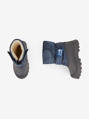 JoJo Maman Bébé Navy Alpine Snow Boots - Image 4 of 4