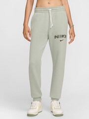 Nike Sage Green Phoenix Fleece Mid-Rise Logo Joggers - Image 1 of 9