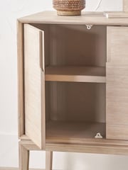 Pacific White Sand Acacia Wood 4 Door Sideboard - Image 3 of 7