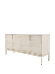 Pacific White Sand Acacia Wood 4 Door Sideboard - Image 5 of 7