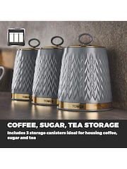 Tower Set of 3 Grey Empire Storage Jars - Image 1 of 5