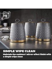 Tower Set of 3 Grey Empire Storage Jars - Image 4 of 5