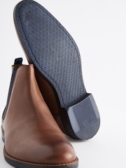 Tan Brown Leather Chelsea Boots - Image 2 of 3