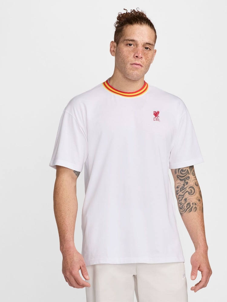 Nike White Liverpool FC Premium Oversized T-Shirt - Image 1 of 6