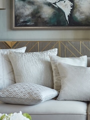 Prestigious Textiles Mist Grey 50 x 50cm Hamlet Feather Filled Cushion - Image 1 of 4