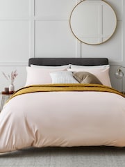 Blush Pink 400 Thread Count 100% Egyptian Cotton Sateen Luxury Duvet Cover and Pillowcase Set - Image 1 of 5
