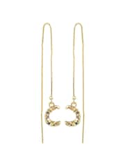 PILGRIM Gold Remy Moon Recycled Chain Earrings - Image 1 of 3