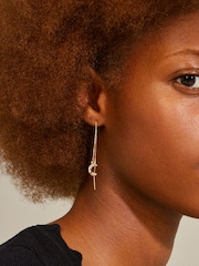 PILGRIM Gold Remy Moon Recycled Chain Earrings - Image 3 of 3