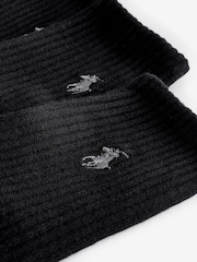 črna - Rebrast okrogli ovratnik z logotipom Polo Ralph Lauren Pony; z okroglim ovratnikom nogavice 3 Pack - Slika 9 iz 9