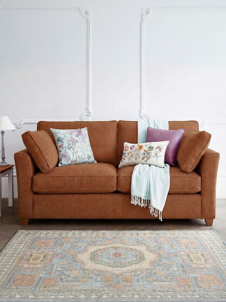 Willow & Hall Ember Orange Elmley Sofa Bed - Image 1 of 5 Willow & Hall Ember Orange Elmley Sofa Bed - Image 1 of 5