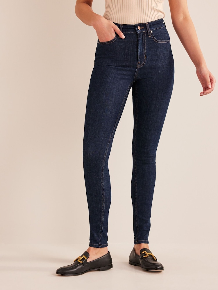 Boden Dark Blue Mid Rise Skinny Jeans - Image 1 of 6