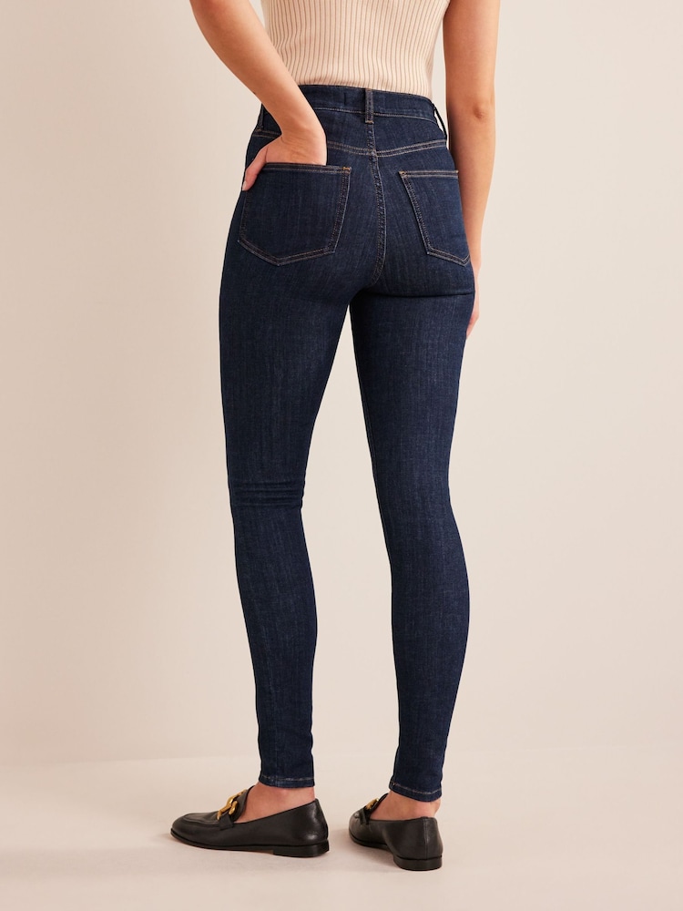 Boden Dark Blue Mid Rise Skinny Jeans - Image 2 of 6