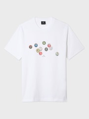 Paul Smith White Bottle Caps Regular Fit Graphic T-Shirt - Image 5 of 6