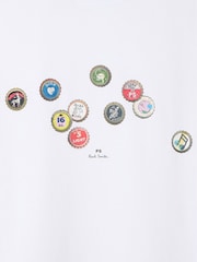 Paul Smith White Bottle Caps Regular Fit Graphic T-Shirt - Image 6 of 6