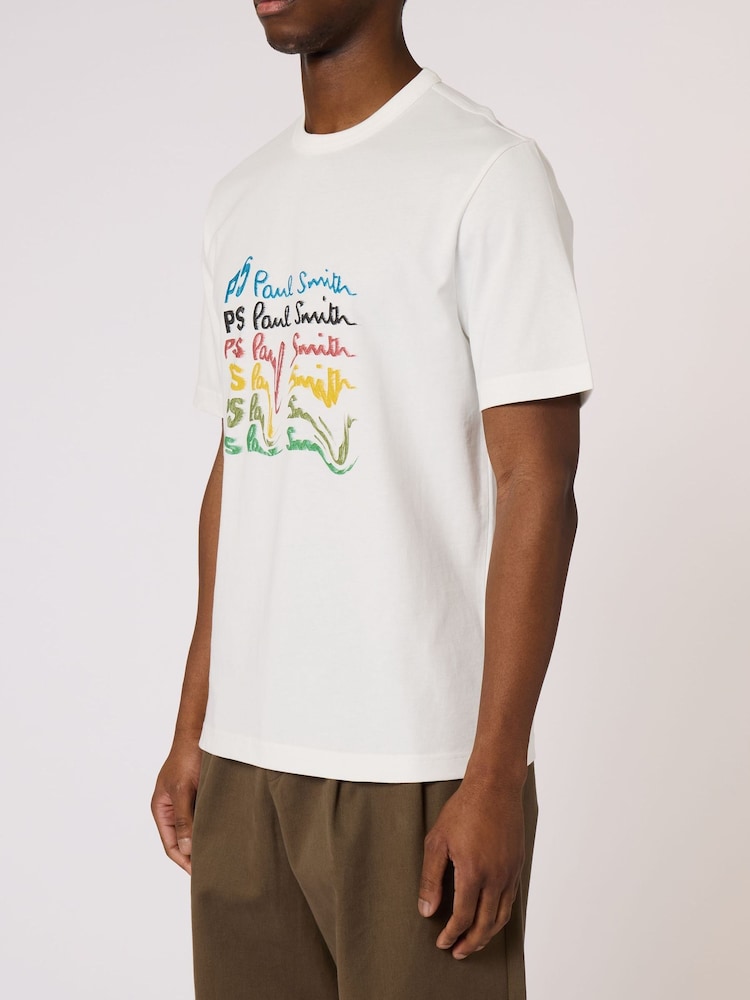 Hors blanc - T-shirt graphique Paul Smith coupe classique - Image 1 sur 2