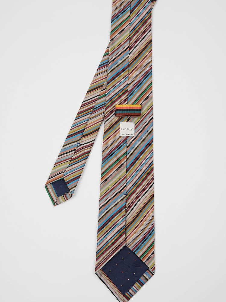 PS Paul Smith Signature Stripe Silk Tie - Image 3 of 3 PS Paul Smith Signature Stripe Silk Tie - Image 3 of 3