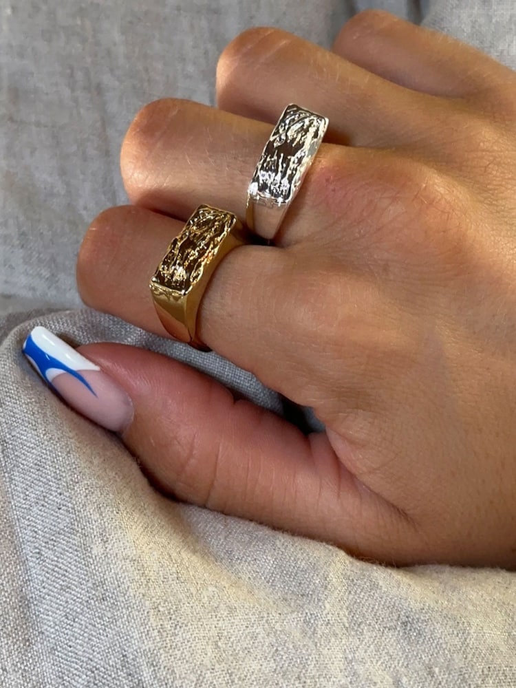 PILGRIM Gold STAR Adjustable and Recycled Ring - Image 1 of 3