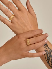 PILGRIM Gold STAR Adjustable and Recycled Ring - Image 2 of 3