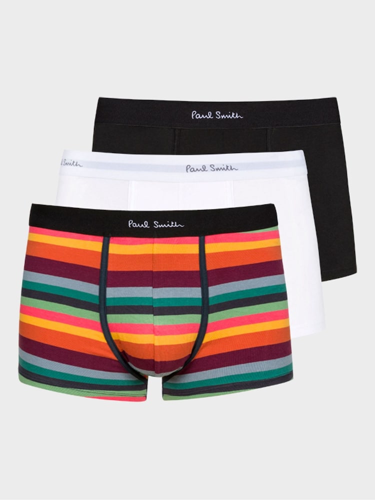 PS Paul Smith Red Artist Stripe Boxers 3 Pack - Image 1 of 8