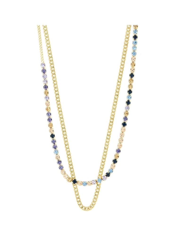 PILGRIM Gold REIGN Necklaces 2-in-1 Set, 1 with Crystals - Image 2 of 5