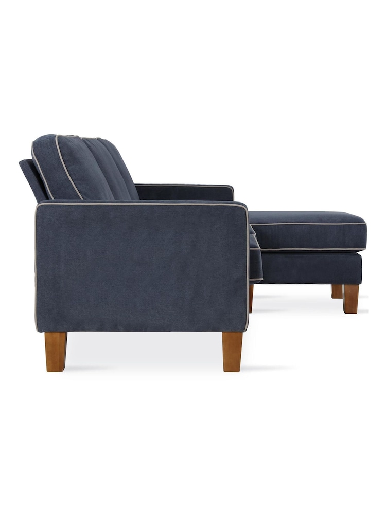 Novogratz Blue Bowen Sectional Sofa - Image 4 of 4