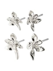PILGRIM Silver RIKO Stud Earrings 2-in-1 Set - Image 1 of 3