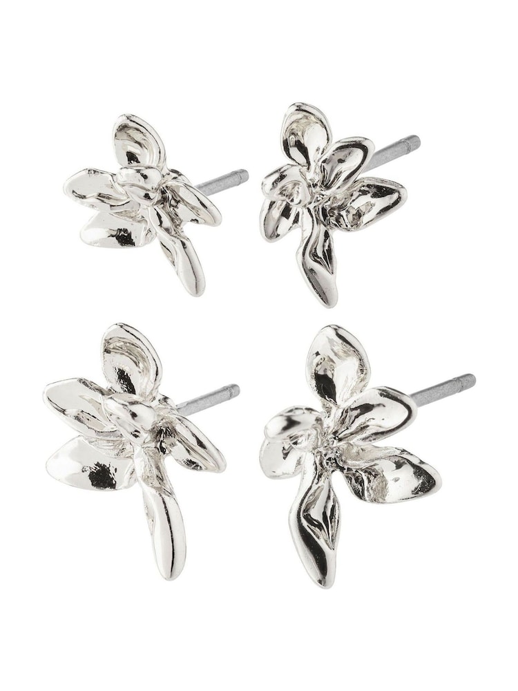 PILGRIM Silver RIKO Stud Earrings 2-in-1 Set - Image 1 of 3