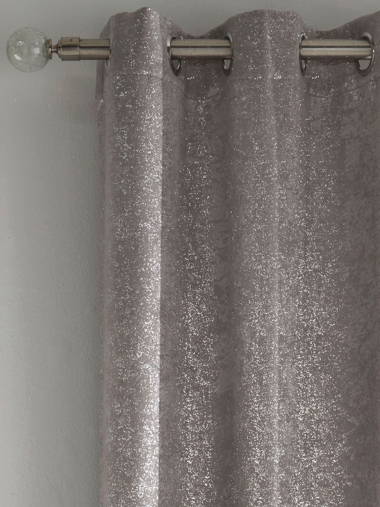 Enhanced Living Grey Halo Ready Made Thermal Eyelet Blackout Eyelet Blackout/Thermal Curtains - Image 1 of 5