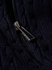 PS Paul Smith Blue Zip Through Funnel Neck Cardigan - Image 7 of 10