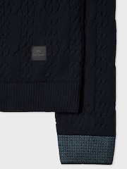 PS Paul Smith Blue Zip Through Funnel Neck Cardigan - Image 8 of 10